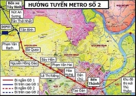 Năm 2013 thi công tuyến tàu điện ngầm số 2 tại TP HCM