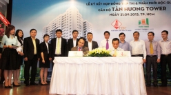 Lễ ký kết hợp đồng hợp tác dự án căn hộ Tân Hương Tower giữa Hung Thinh Land và Chương Dương Corp.